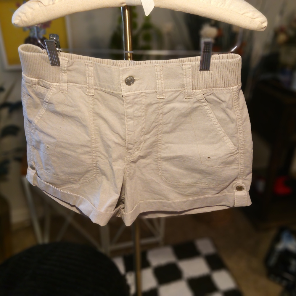American Eagle Outfitters Cream Cargo Shorts